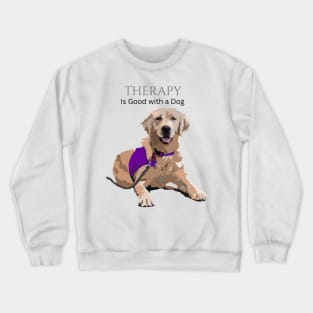 Therapy Dog Purple Crewneck Sweatshirt